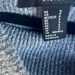 Grey forever 21 beautiful body suit with snaps at the crotch size small NWOT